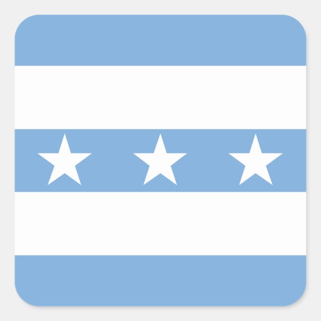 Flag of Guayaquil, Ecuador Square Sticker (Front)