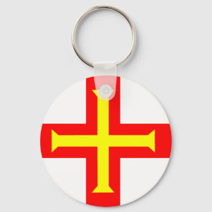 Flag of Guernsey Key Ring