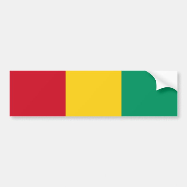 Flag of Guinea (African Country) Bumper Sticker (Front)