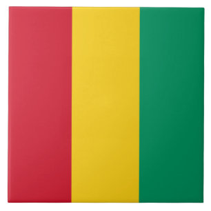 Flag of Guinea (African Country) Ceramic Tile