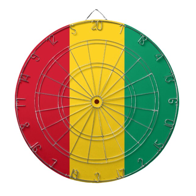 Flag of Guinea (African Country) Dartboard (Front)