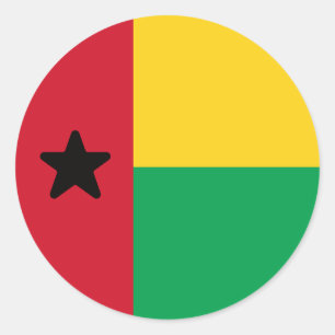 Flag of Guinea-Bissau Classic Round Sticker