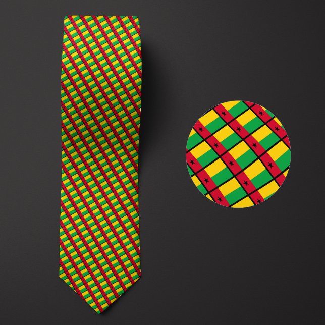 Flag of Guinea-Bissau Pattern Tie (Creator Uploaded)