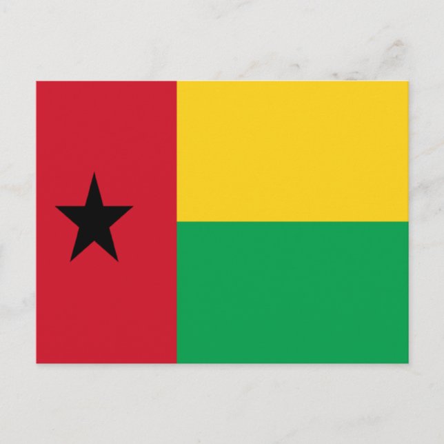 Flag of Guinea-Bissau Postcard (Front)