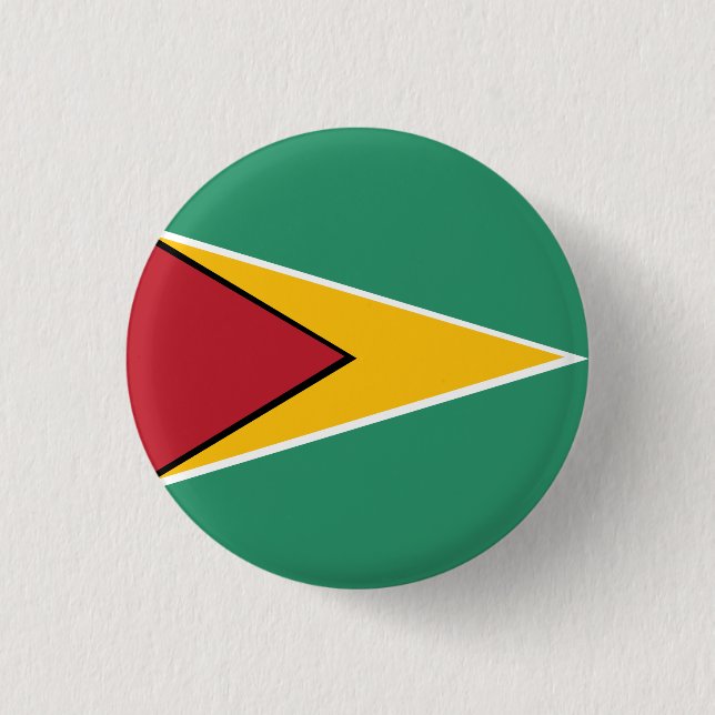Flag of Guyana 3 Cm Round Badge (Front)