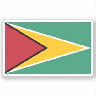 Flag of Guyana Custom-Cut Vinyl Sticker