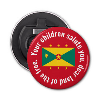 Flag of Guyana National Anthem Red Green Yellow Bottle Opener