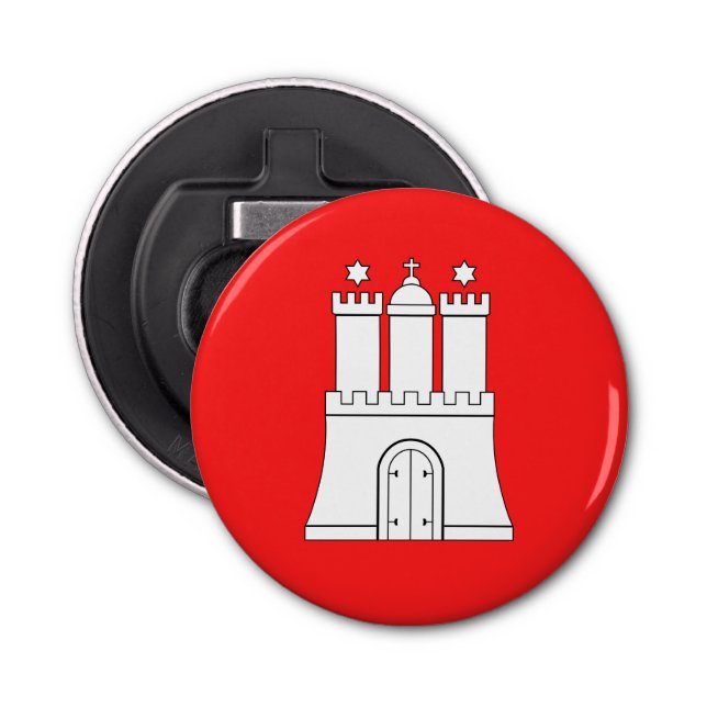 Flag of Hamburg Bottle Opener (Front)