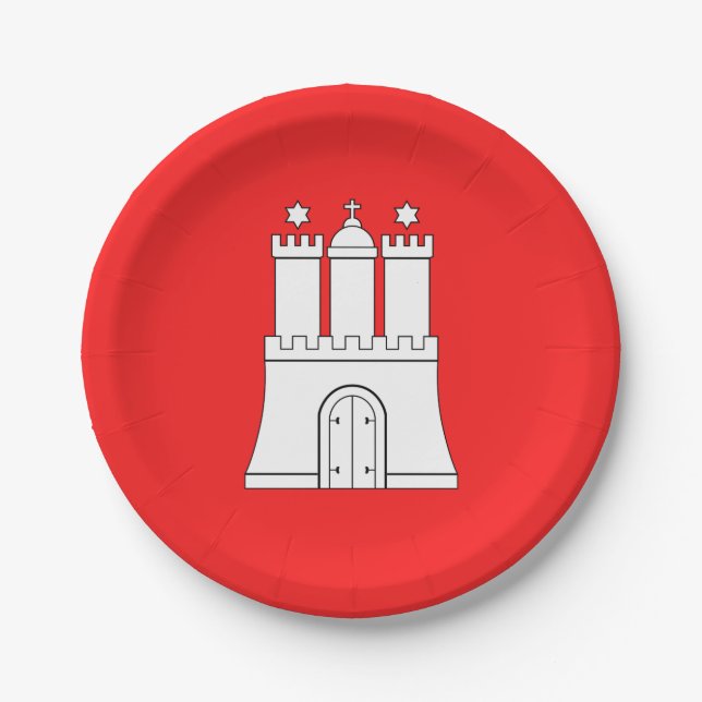 Flag of Hamburg Paper Plates (Front)