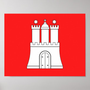 Flag of Hamburg Poster