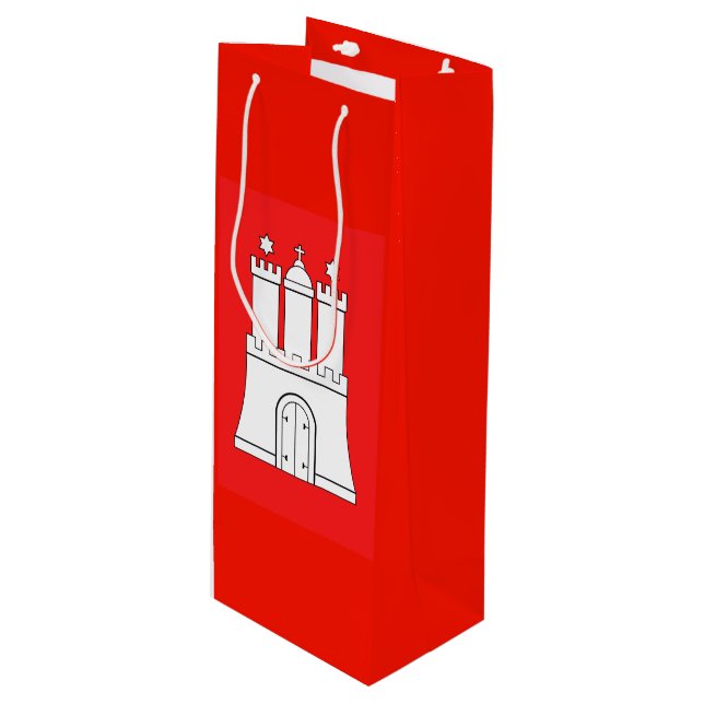 Flag of Hamburg Wine Gift Bag (Front Angled)
