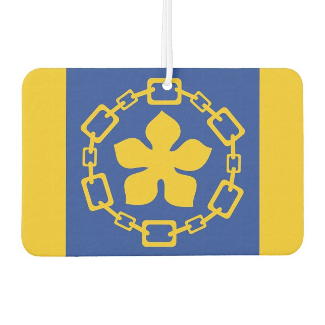 Flag of Hamilton, Ontario Serving Tray Car Air Freshener (Front)