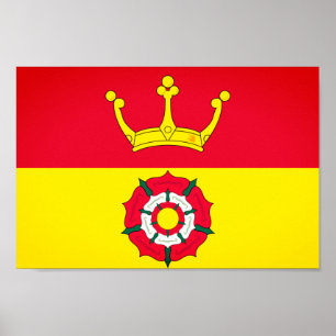 Flag of Hampshire County, England (UK) Poster