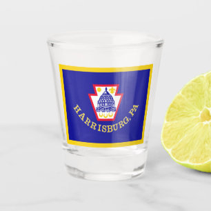 Flag of Harrisburg, Pennsylvania Shot Glass