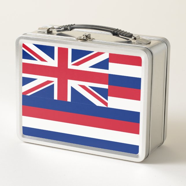 Flag of Hawaii Metal Lunch Box (Front)