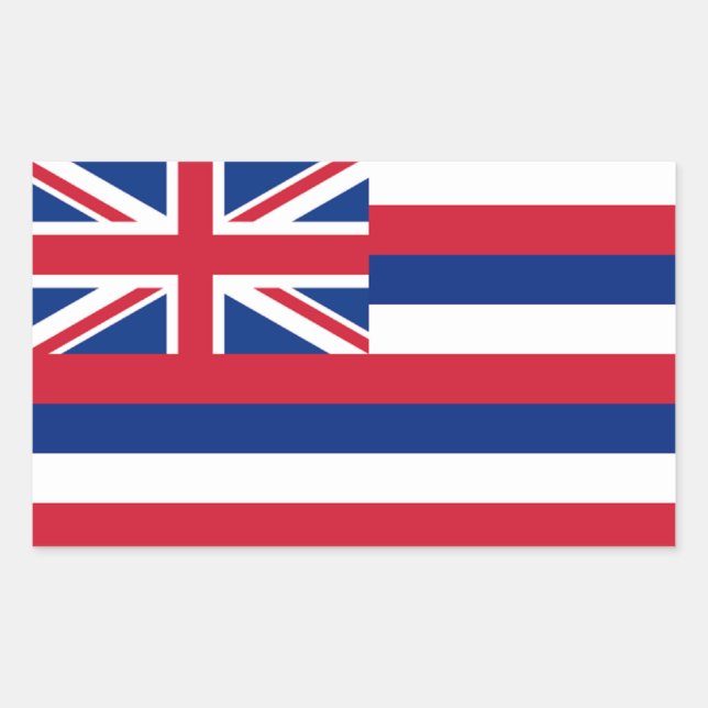 Flag of Hawaii Rectangular Sticker (Front)