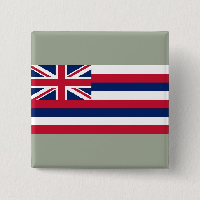 Flag of Hawaii (US State) 15 Cm Square Badge (Front)