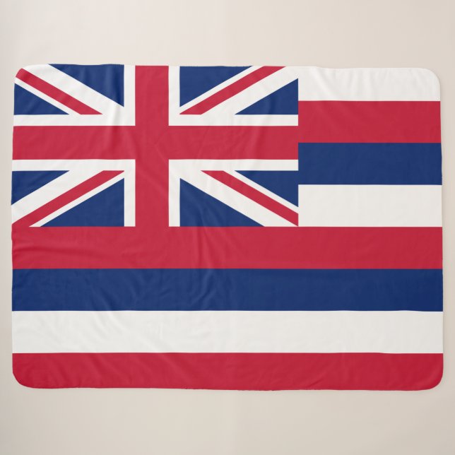 Flag of Hawaii (US State) Sherpa Blanket (Front (Horizontal))