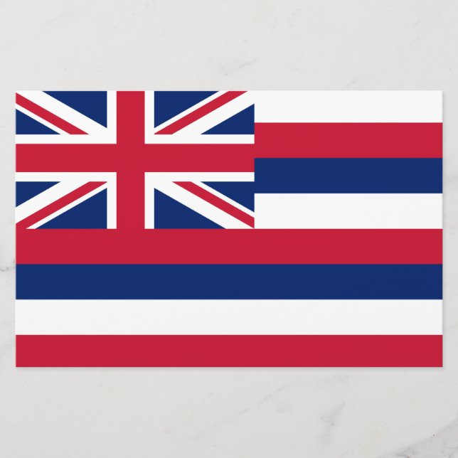 Flag of Hawaii (US State) Stationery (Front)
