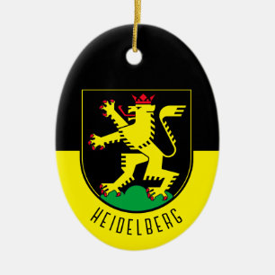Flag of Heidelberg - GERMANY Ceramic Ornament