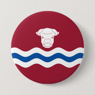 Flag of Herefordshire (UK County) 7.5 Cm Round Badge