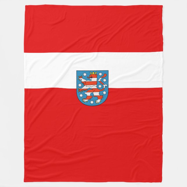 Flag of Hesse Fleece Blanket (Front)