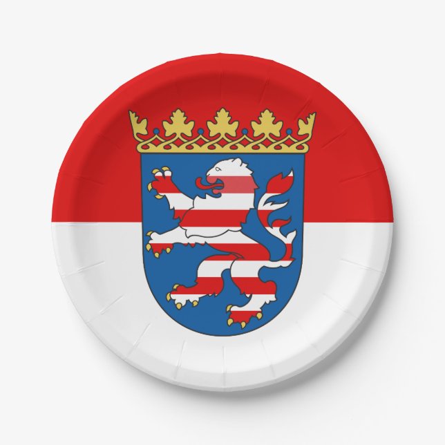 Flag of Hesse Paper Plates (Front)