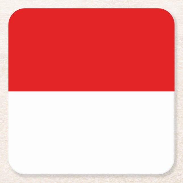 Flag of Hesse Square Paper Coaster (Front)