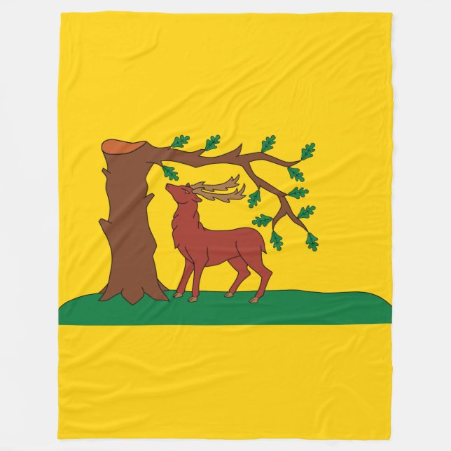 Flag of historic county of Berkshire Fleece Blanke (Front)