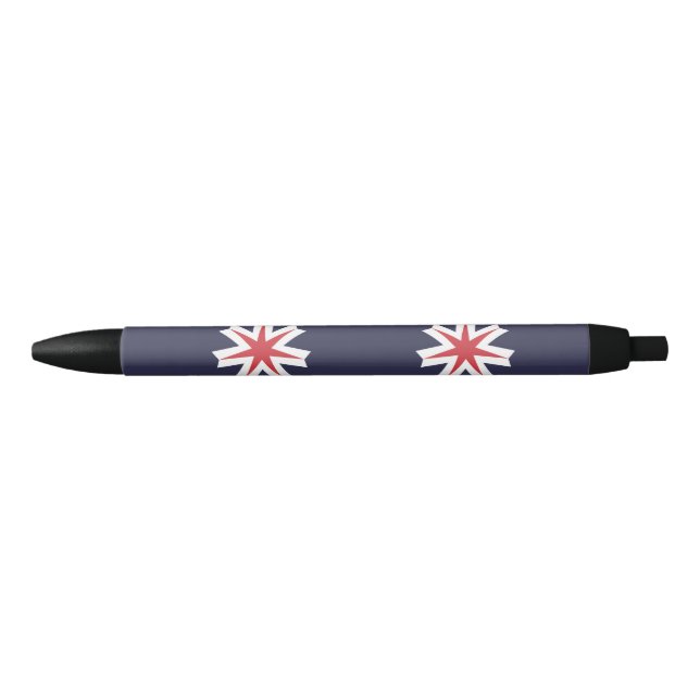 Flag of Hokkaido Prefecture, Japan Black Ink Pen (Front)