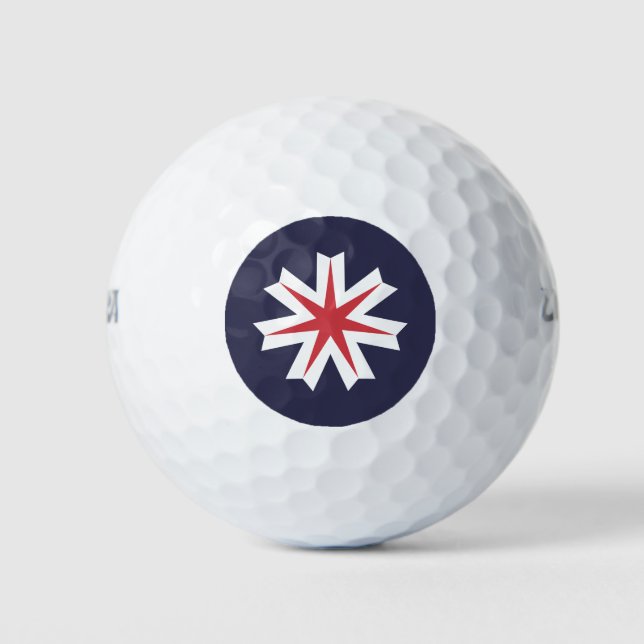 Flag of Hokkaido Prefecture, Japan Golf Balls (Front)