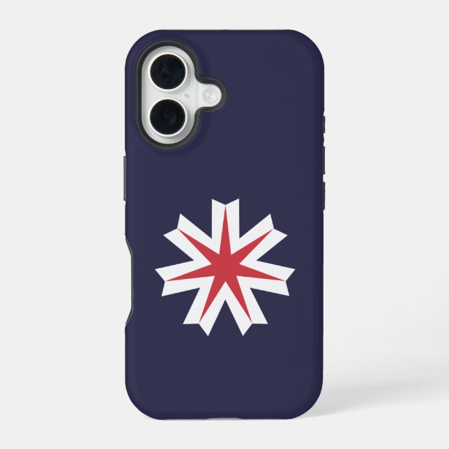 Flag of Hokkaido Prefecture, Japan iPhone 16 Case (Back)