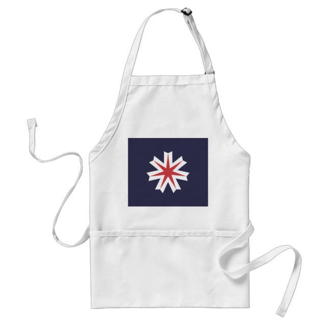 Flag of Hokkaido Prefecture, Japan Standard Apron (Front)