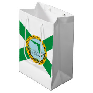 Flag of Hollywood, Florida Medium Gift Bag