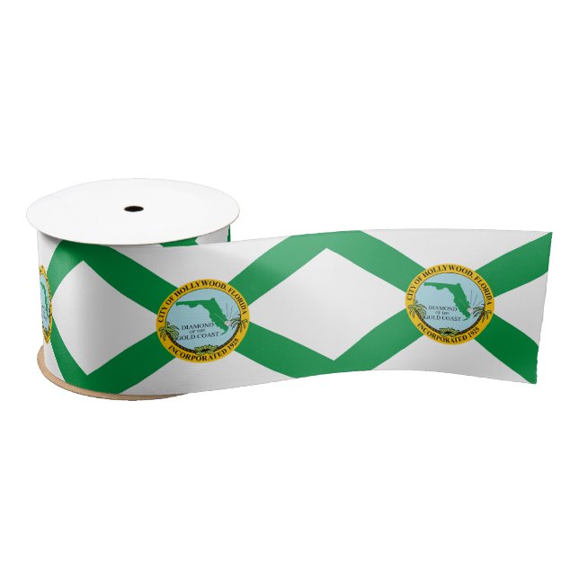 Flag of Hollywood, Florida Satin Ribbon (Spool)