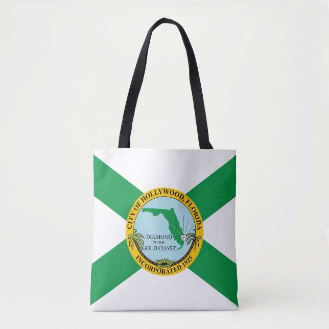 Flag of Hollywood, Florida Tote Bag (Front)