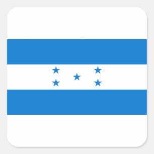 Flag of Honduras - Bandera Hondureña de Honduras Square Sticker