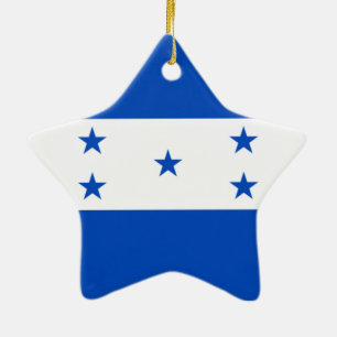 Flag of Honduras Ceramic Tree Decoration