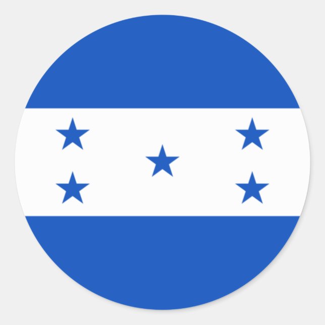 Flag of Honduras Classic Round Sticker (Front)