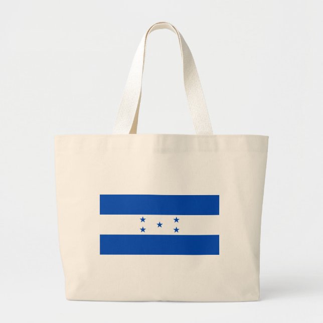 Flag of Honduras Large Tote Bag (Front)