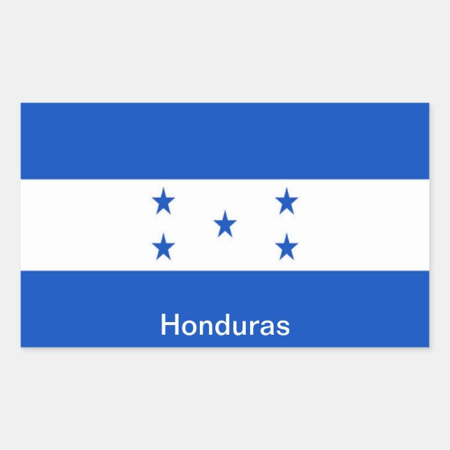 Flag of Honduras Rectangular Sticker (Front)