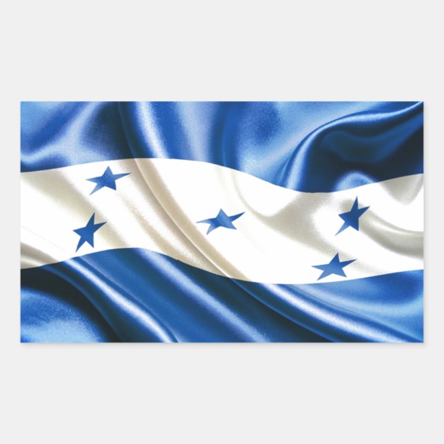 FLAG OF HONDURAS RECTANGULAR STICKER (Front)
