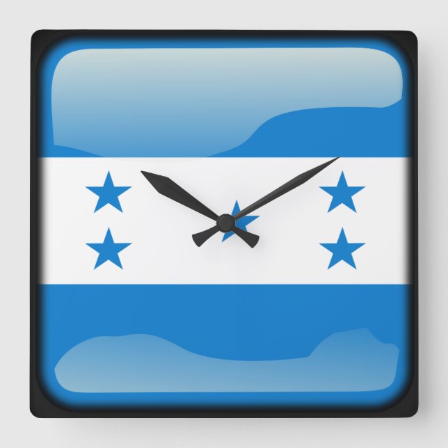 Flag of Honduras Square Wall Clock (Front)