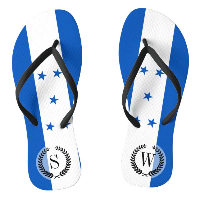 Flag of Honduras Thongs (Footbed)