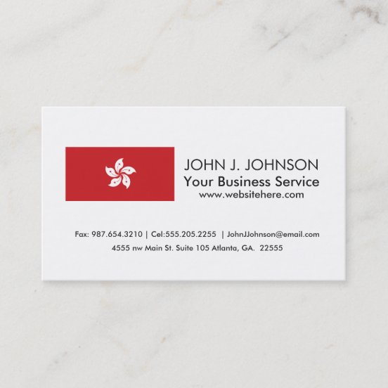 Hong Kong Business Cards Zazzle Au