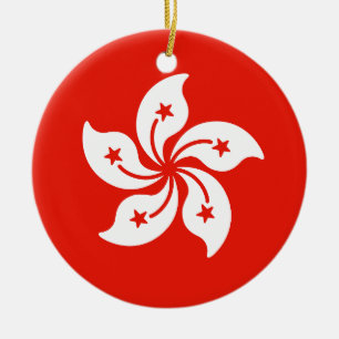Flag of Hong Kong Ceramic Ornament
