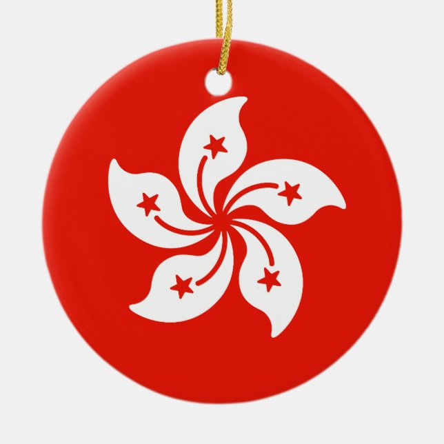 Flag of Hong Kong Ceramic Ornament (Front)