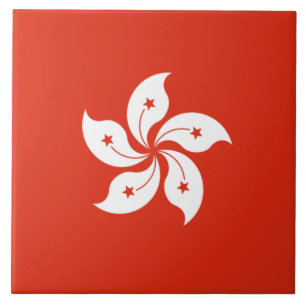Flag of Hong Kong Ceramic Tile