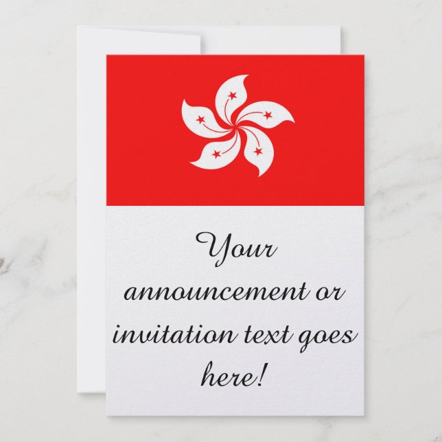 Flag of Hong Kong Invitation (Front)