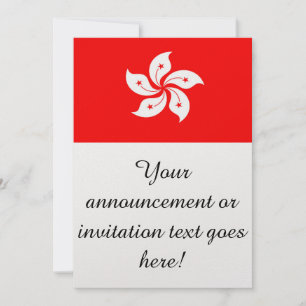 Flag of Hong Kong Invitation